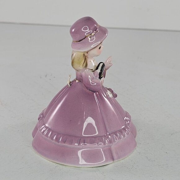 Vintage Josef Originals Church Southern Belle Girl Figurine Bell Book *Chip* - Picture 4 of 8